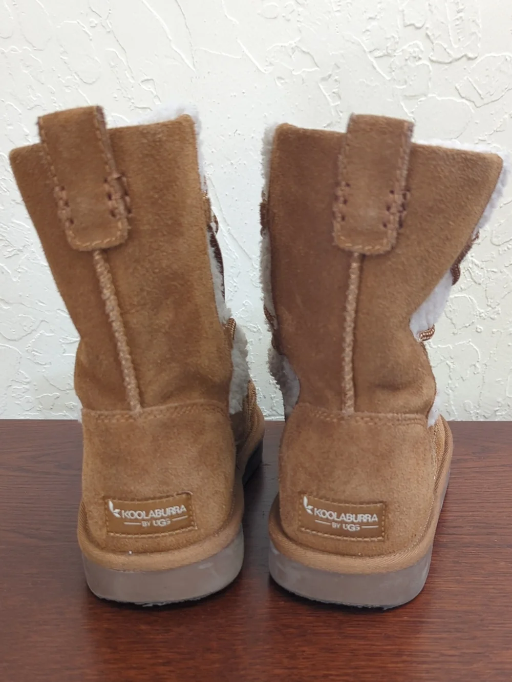 Koolaburra by Ugg Girls' Chestnut Michon Lace-Up Short Winter Boots Size 3